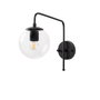 Opviq Lámpara de pared con cuerpo metálico y tapa de cristal Blanco y negro
